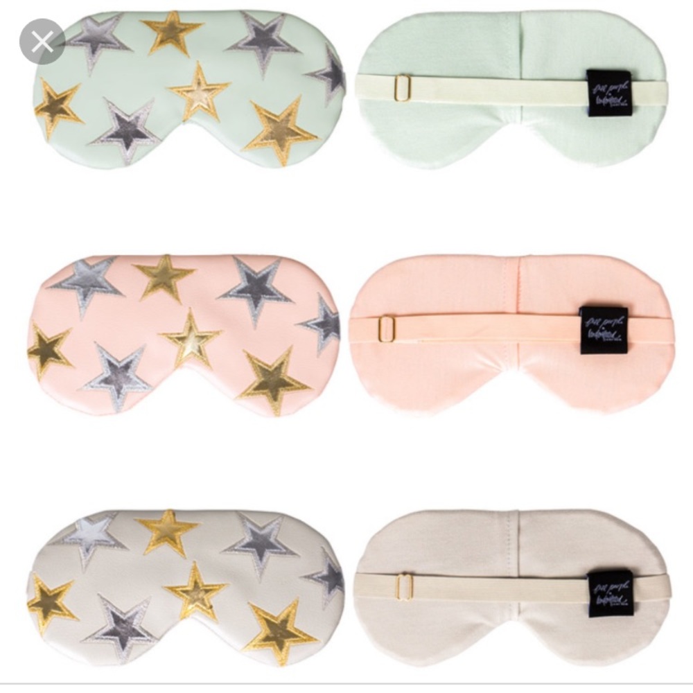 Free People Understated Leather Eye Mask- Gray